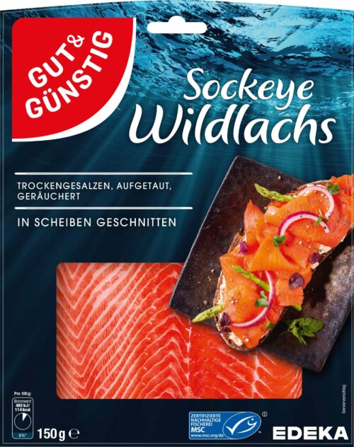 Gut & Günstig Sockeye Wildlachs 150g