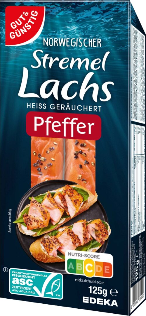 Gut & Günstig Stremel Lachs Pfeffer 125g