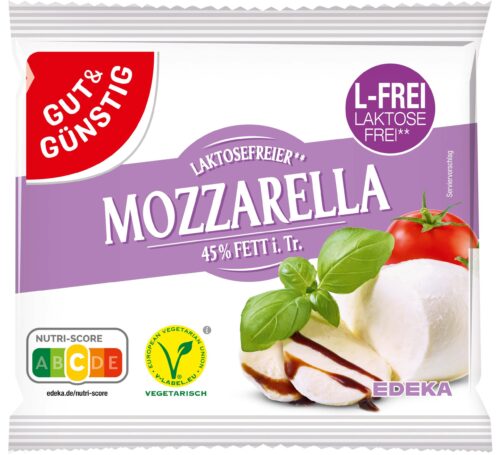 Gut & Günstig Mozzarella laktosefrei 45% 250g