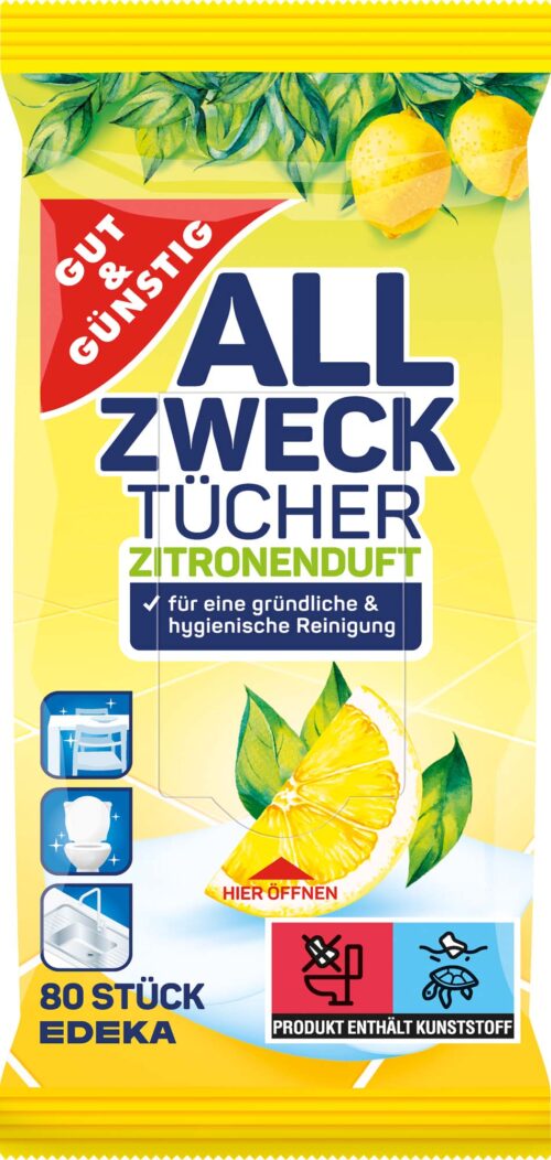 Gut & Günstig Allzwecktücher Citrus 80ST