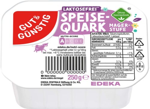 Gut & Günstig Magerquark laktosefrei 250g