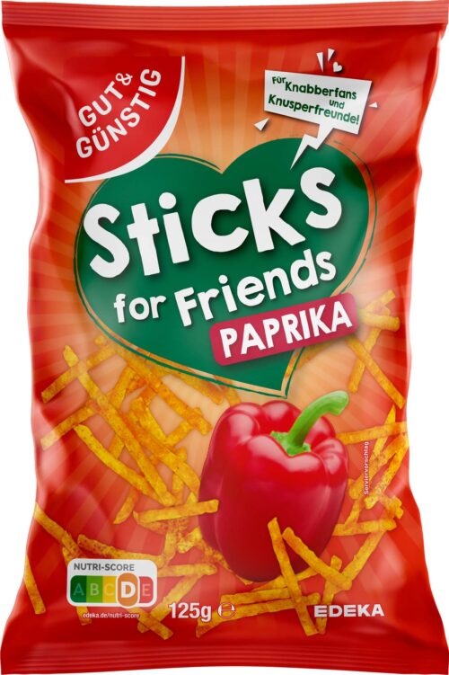 Gut & Günstig Kartoffelsticks Paprika 125g