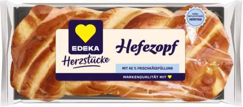 EDEKA Herzstücke Hefezopf mit Frischkäsefüllung 440g
