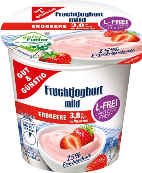Gut & Günstig Fruchtjoghurt Laktosefrei Erdbeere 150g