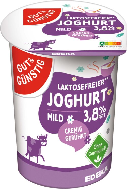Gut & Günstig Joghurt Natur 3,8% laktosefrei 500g