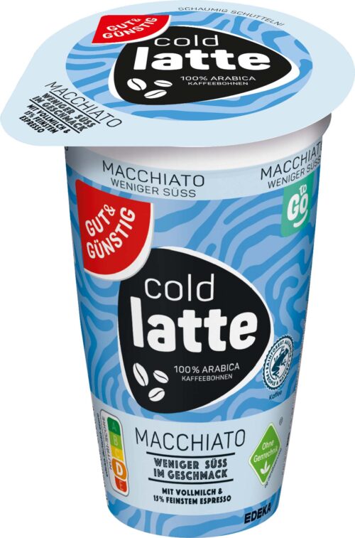 Gut & Günstig Latte Macchiato weniger süß 250ml