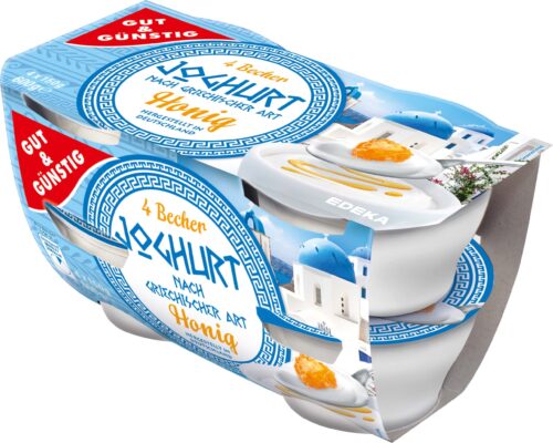 Gut & Günstig Joghurt griechische Art Honig 4x150g