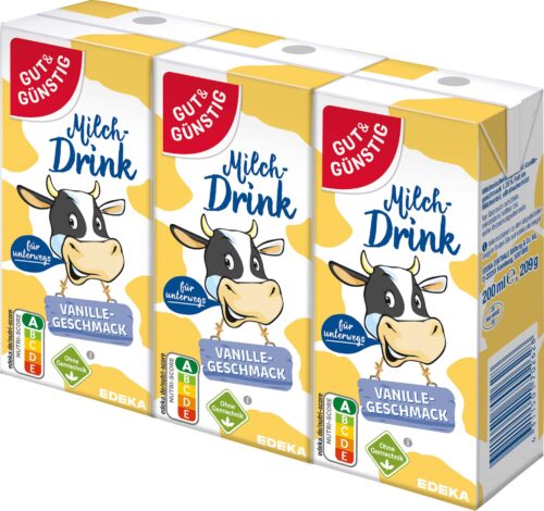 Gut & Günstig Milchdrink Vanille 3x200ml
