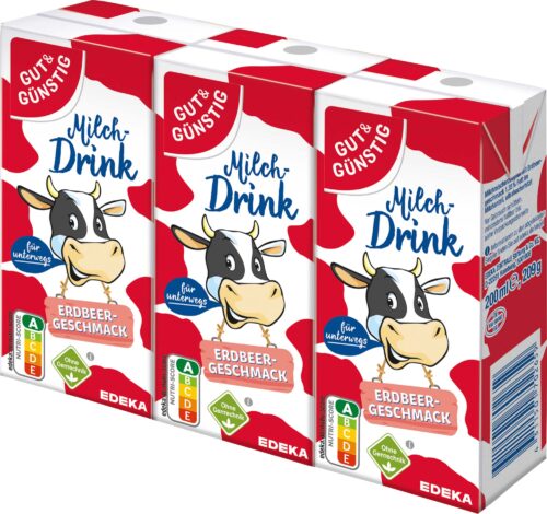 Gut & Günstig Milchdrink Erdbeere 3x200ml