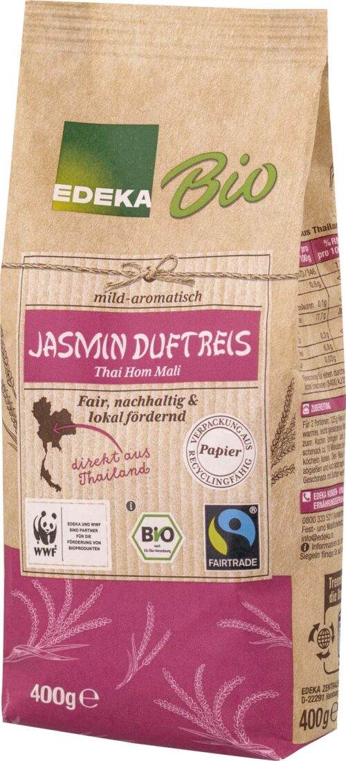 EDEKA Bio Jasmin Duftreis Thai Hom Mali 400g