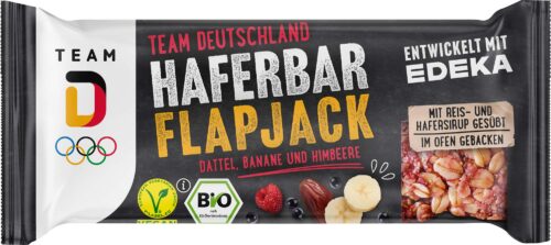 4311501705872 EDEKA Haferbar Flapjack Team D Dattel, Banane und Himbeere 60g