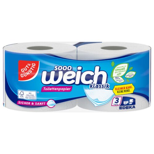 Gut & Günstig Toilettenpapier 3lagig 2x200 Blatt