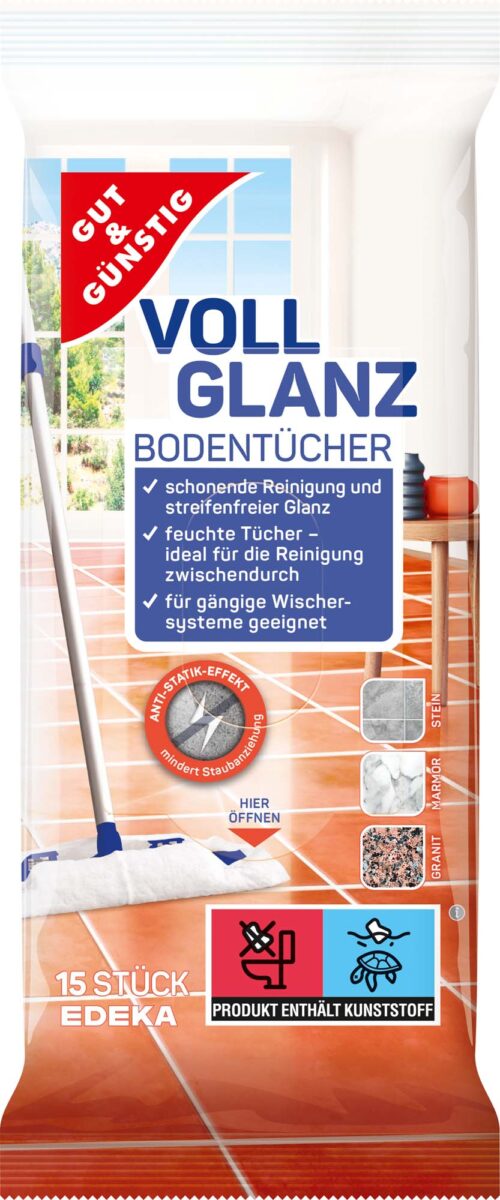 4311501709207 Gut & Günstig Bodentücher Vollglanz 15ST