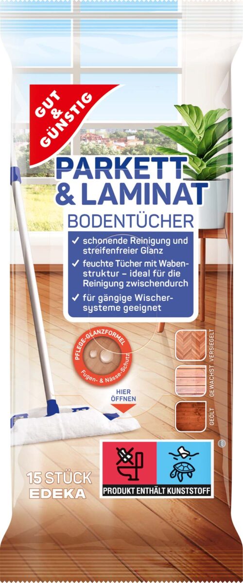 4311501709238 Gut & Günstig Bodentücher Parkett Laminat 15ST