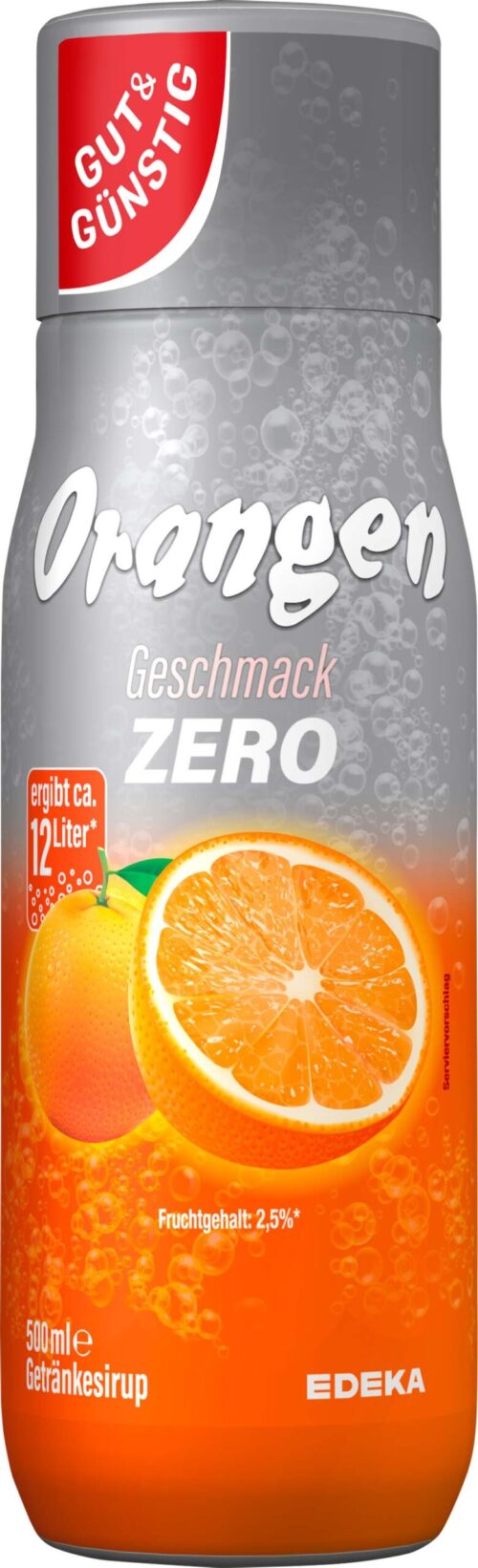 Gut & Günstig Sirup Orange Zero 0,5l