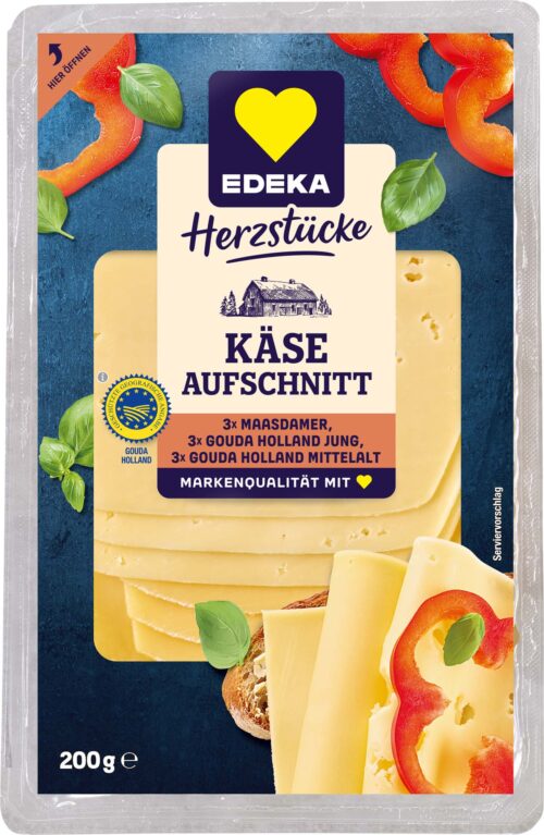 EDEKA Herzstücke Käseaufschnitt Scheiben 200g