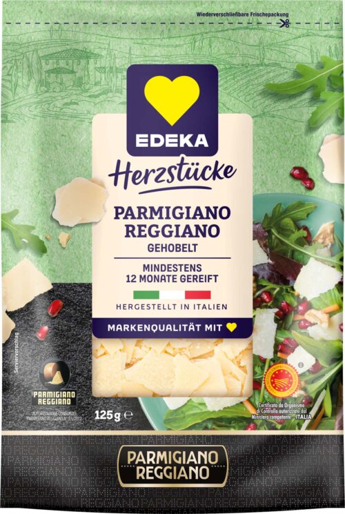 EDEKA Herzstücke Parmigiano Reggiano 40% Fett i. Tr. gehobelt 125g