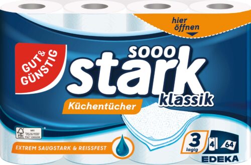 Gut & Günstig sooo stark Küchtentücher 3lagig 4x64 Blatt