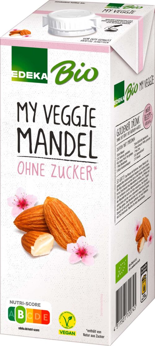 EDEKA Bio My Veggie Mandel ohne Zucker 1l