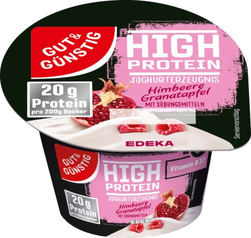 Gut & Günstig Proteinjoghurt Himbeere-Granatapfel 200g
