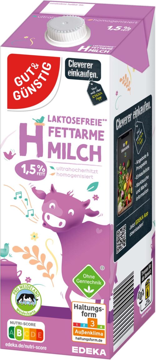 Gut & Günstig Laktosefreie H-Milch 1,5% 1l