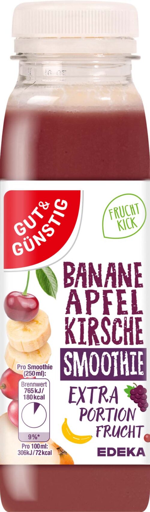 Gut & Günstig Banane Apfel Kirsch Smoothie 250ml