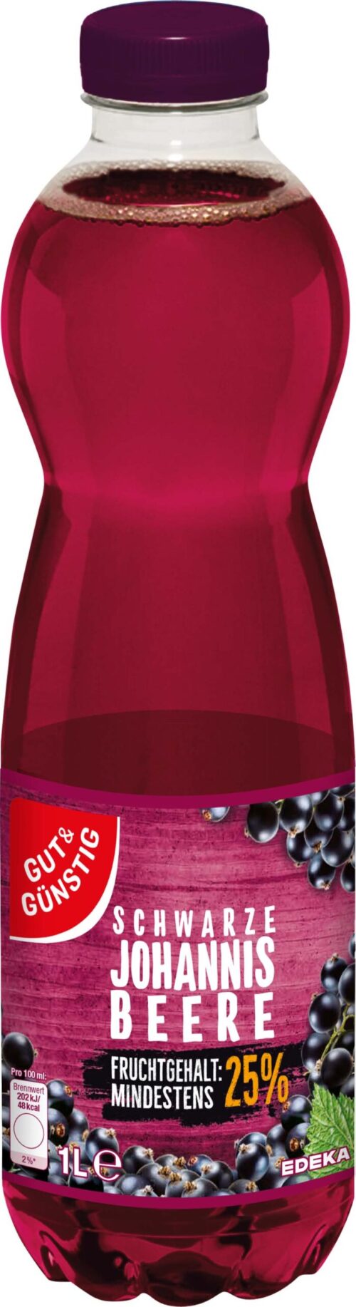 Gut & Günstig  Schwarze Johannisbeernektar 1l
