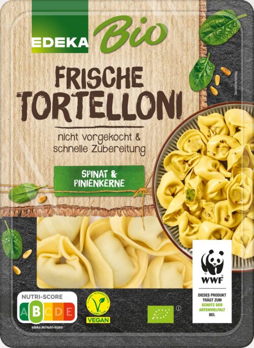 EDEKA Bio Tortelloni mit Spinat und Pininekerne 250g