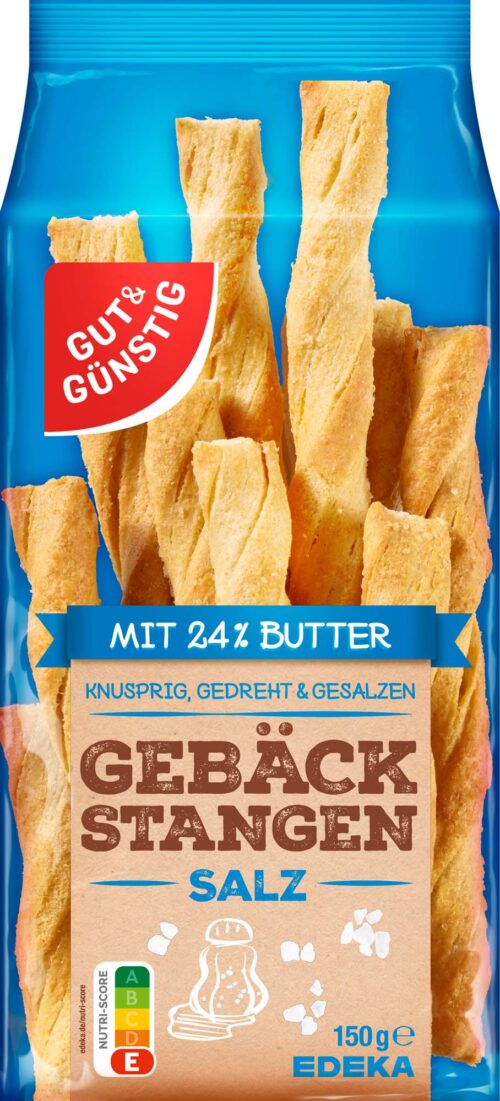 Gut & Günstig Gebäckstangen Salz 150g