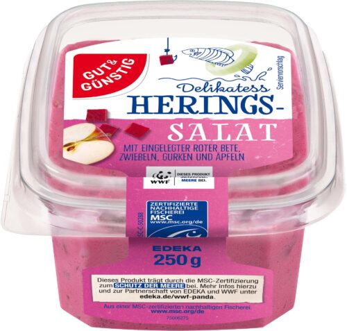 Gut & Günstig Delikatess-Heringssalat rote Bete 250g