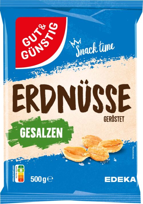 Gut & Günstig Erdnusskerne geröstet & gesalzen 500g