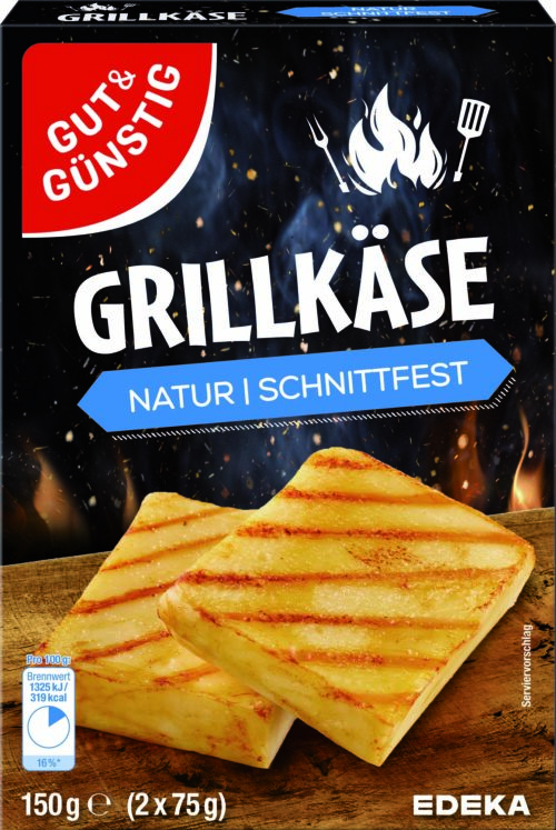 Gut & Günstig cremiger Grillkäse Natur 2x75g