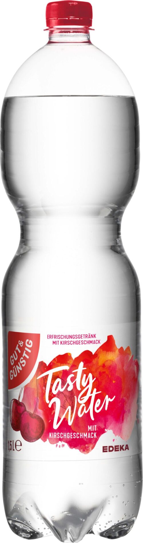 Gut & Günstig Tasty Water mit Kirschgeschmack 1,5l