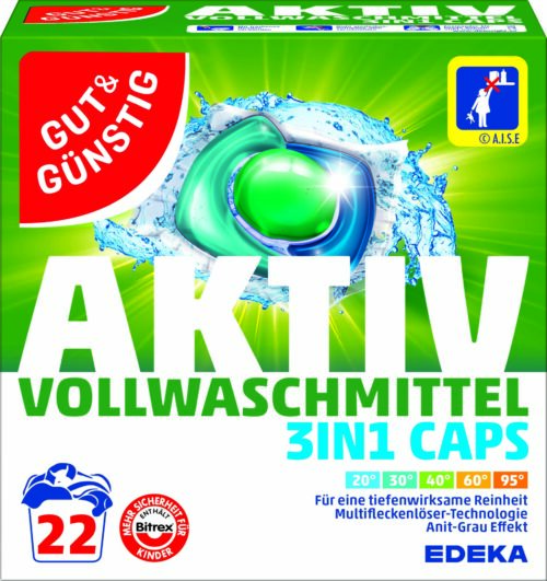 Gut & Günstig Vollwaschmittel 3in1 Caps 22ST 517g