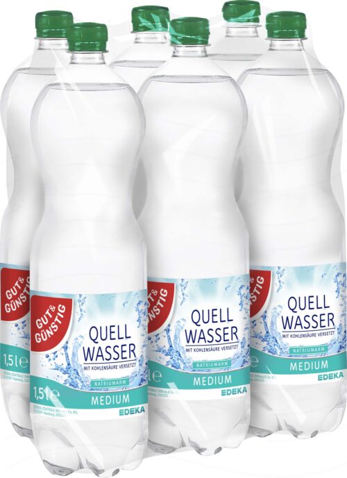 Gut & Günstig Quellwasser Medium 6x1,5l