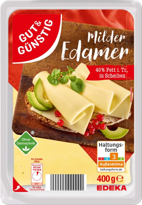 Gut & Günstig Edamer Scheiben 40% 400g