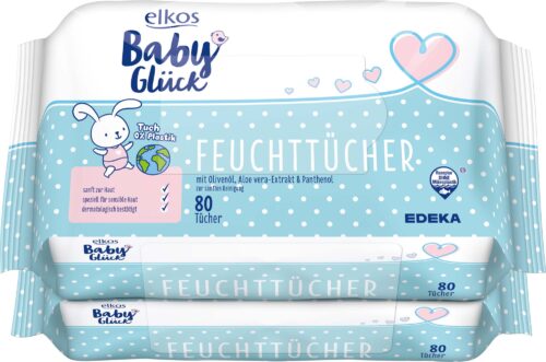 Elkos Babyfeuchttücher Doppelpack 2x80 ST