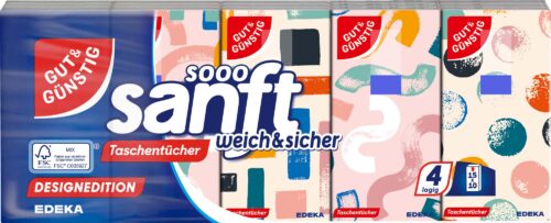 Gut & Günstig Taschentücher weich und sicher Designedition 15x10ST