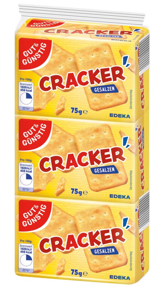 Gut & Günstig Cracker gesalzen 3x75g