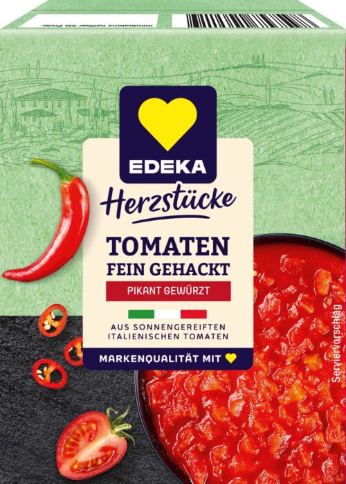 EDEKA Herzstücke Tomaten fein gehackt pikant 390g