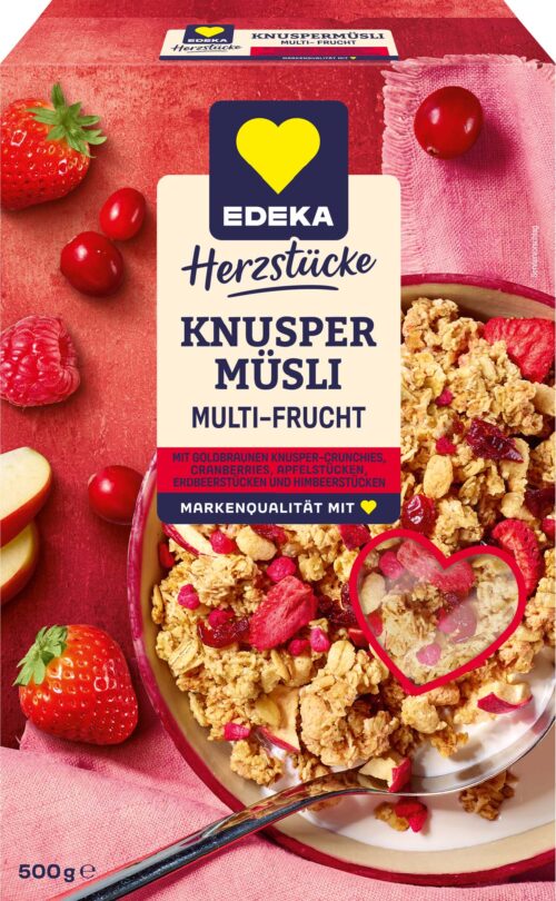 EDEKA Herzstücke Knusper Müsli Multi Frucht 500g