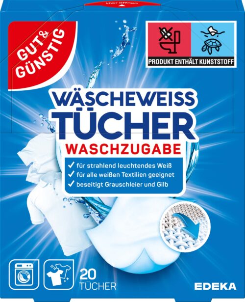 Gut & Günstig Wäscheweiß-Tücher 20ST