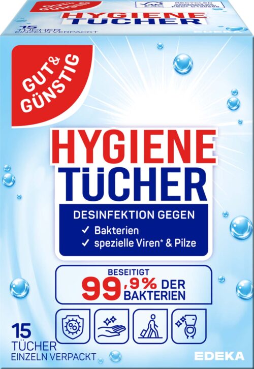 Gut & Günstig Hygienetücher 15ST