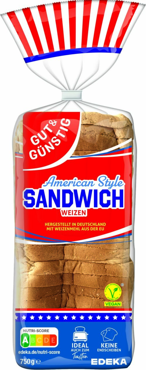 Gut & Günstig Sandwich-Toast Weizen 750g