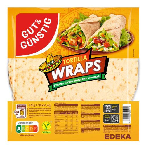 Gut & Günstig Tortilla Wraps Weizen 370g