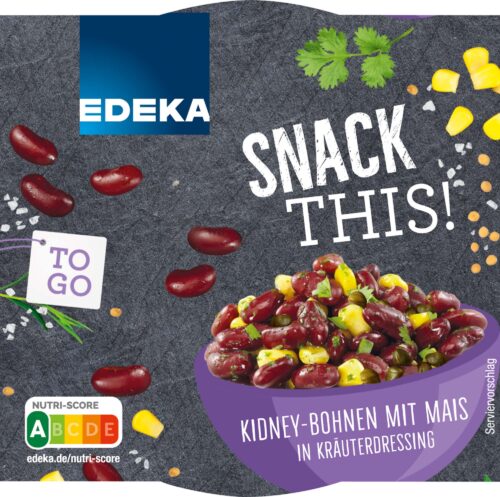 EDEKA Snack this! Kidney Bohnen mit Mais in Kräuterdressing 160g