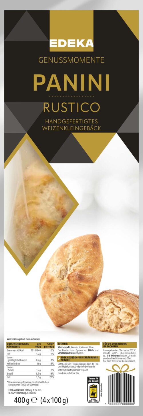 EDEKA Genussmomente Panini Rustico 400g