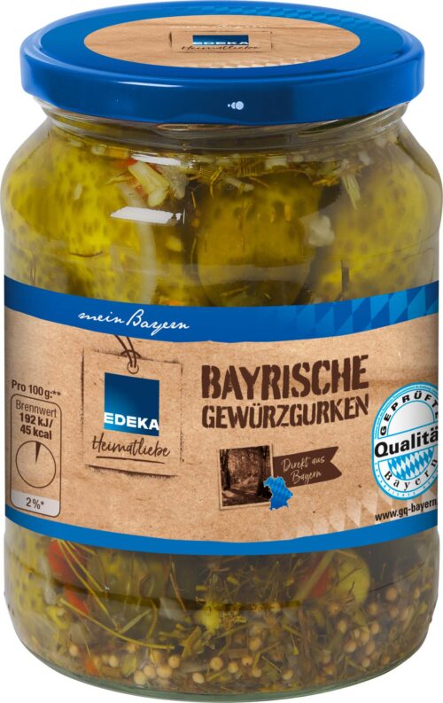 EDEKA Heimatliebe Bayrische Gewürzgurken 670g