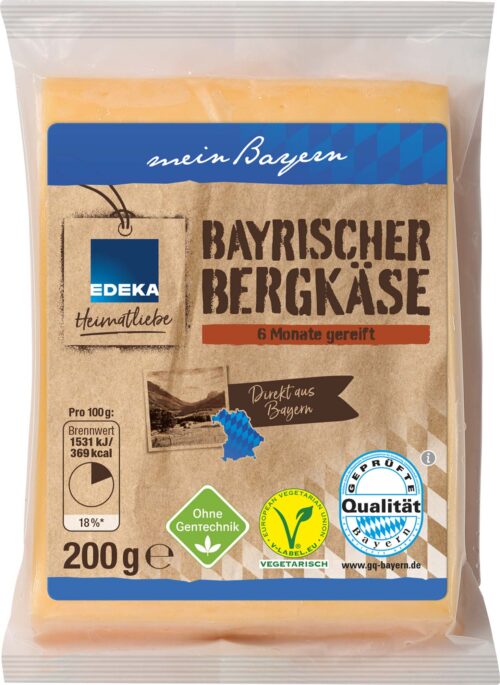 EDEKA Heimatliebe Bergkäse Stück 45% 200g