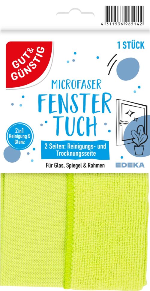 Gut & Günstig Fenstertuch Microfaser